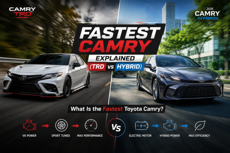 Toyota Camry TRD and hybrid comparison image explaining performance differences and what is VSA on a Honda Accord?
